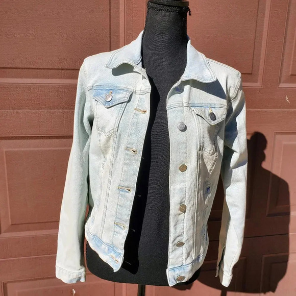 Time and Tru Women's Stretch Denim Jacket Size Small 4-6 - Picture 5 of 15